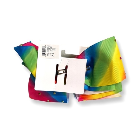 ⭐️ 5 for $25 Copper Key Bright Multicolor Girls’ Ribbon Hair Clip - Picture 3 of 5